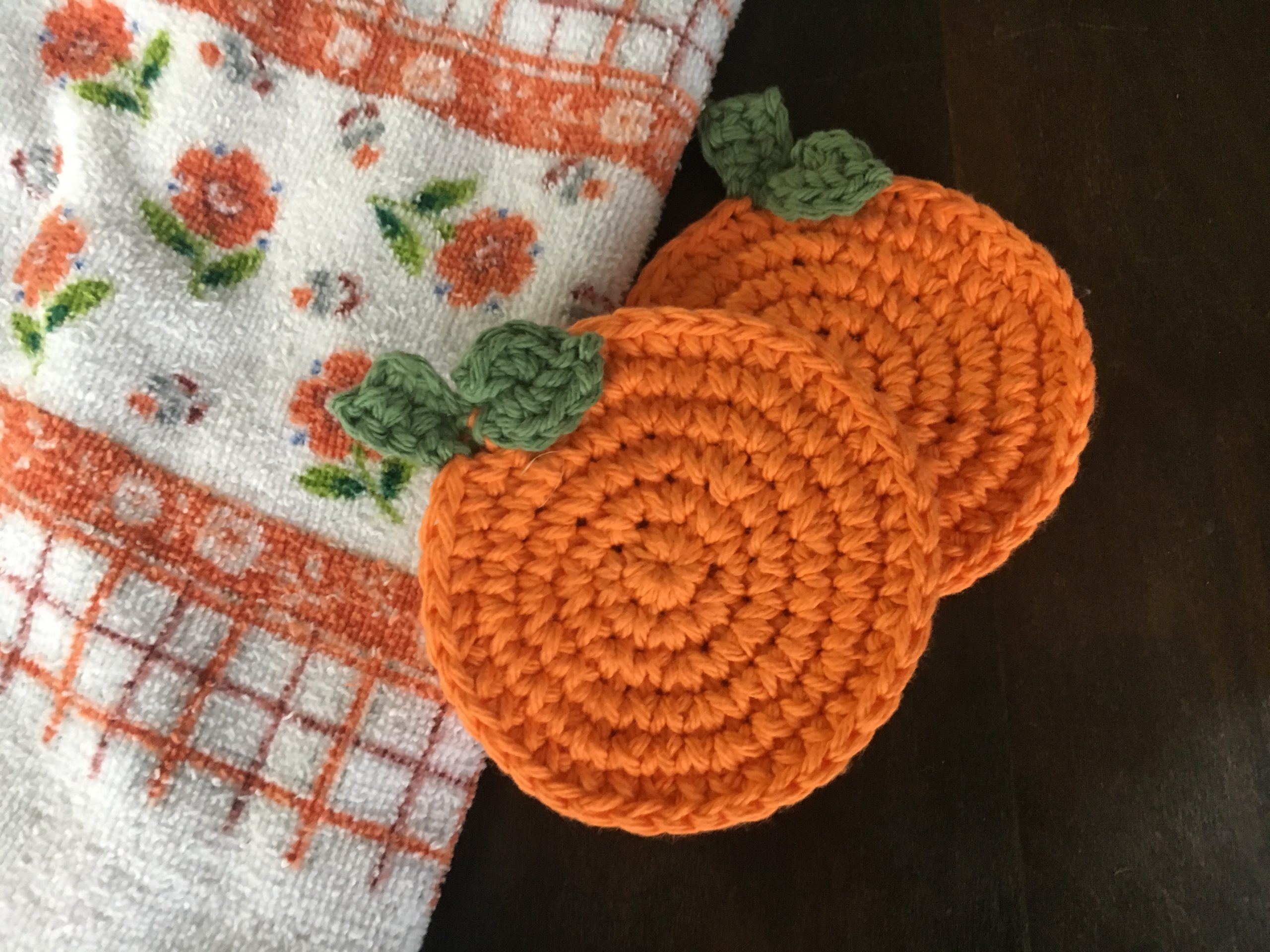 crochet pumpkin dish scrubber the crochet sunflower