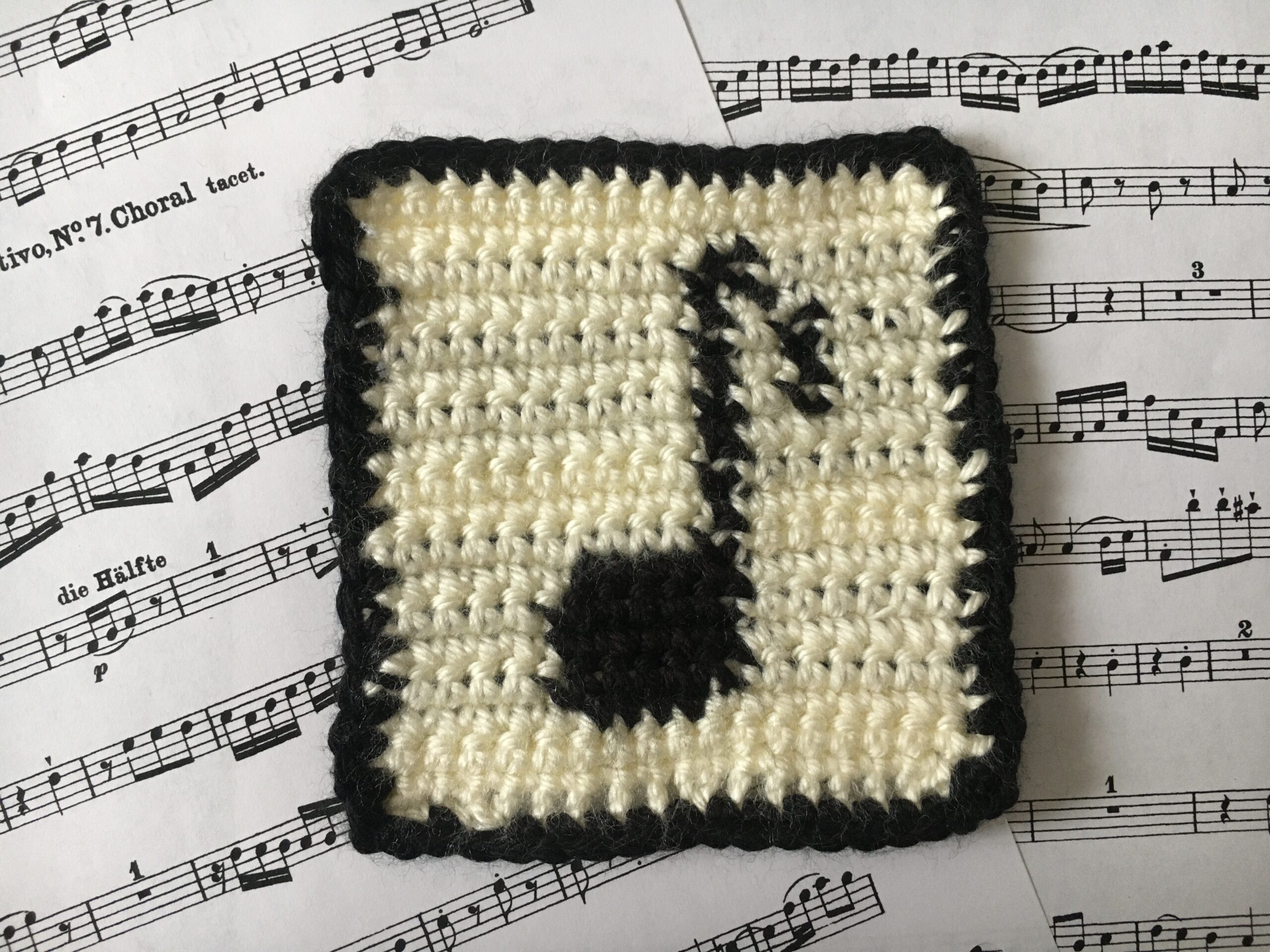 music note tapestry crochet coaster the crochet sunflower